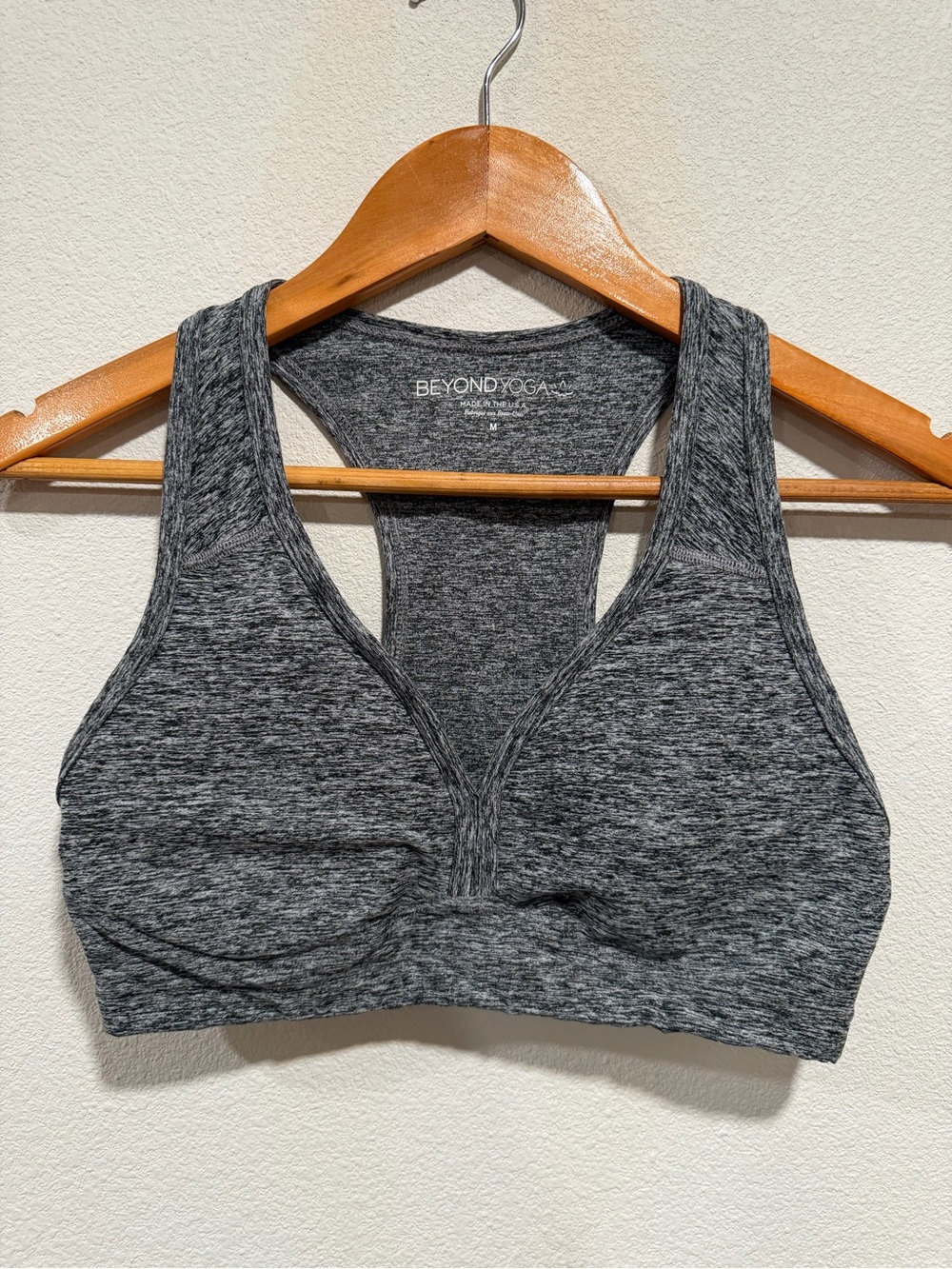 Beyond Yoga Spacedye Lift Your Spirits Bra in Black-White